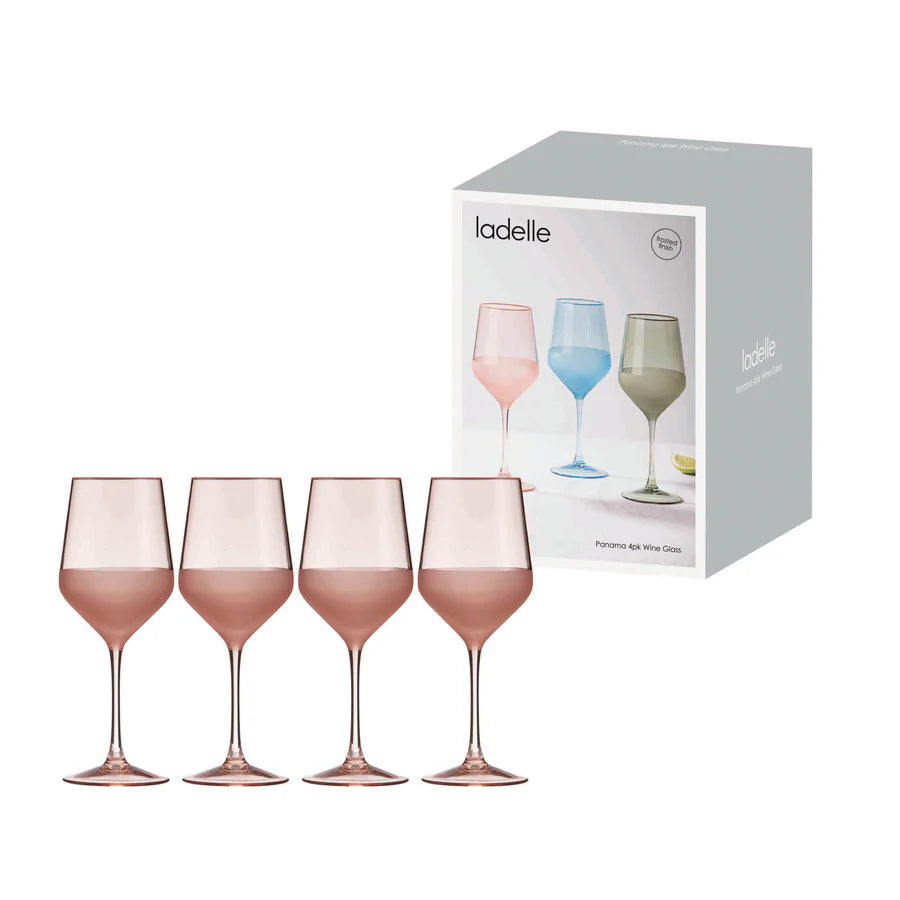 Panama Coral 4pk Wine Glass