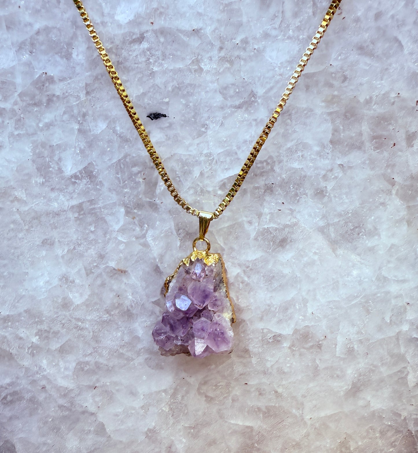 LOLA STONE NECKLACE - GOLD PLATED