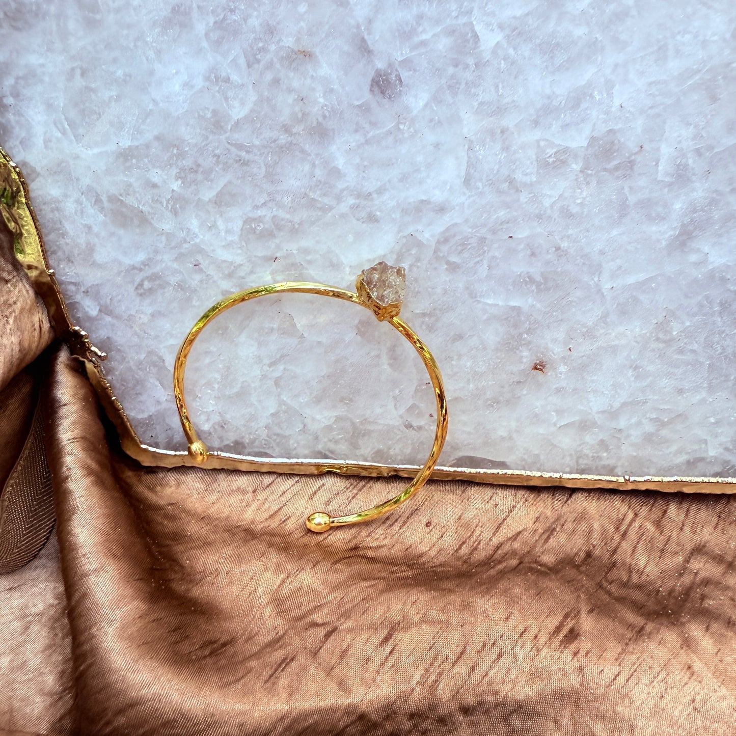 ICED STONE BRACELT - GOLD PLATED