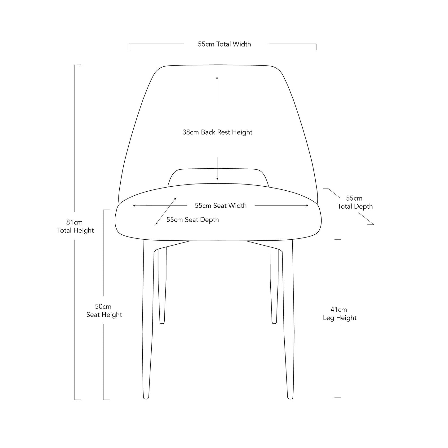 MILAN DINING CHAIR – BLACK