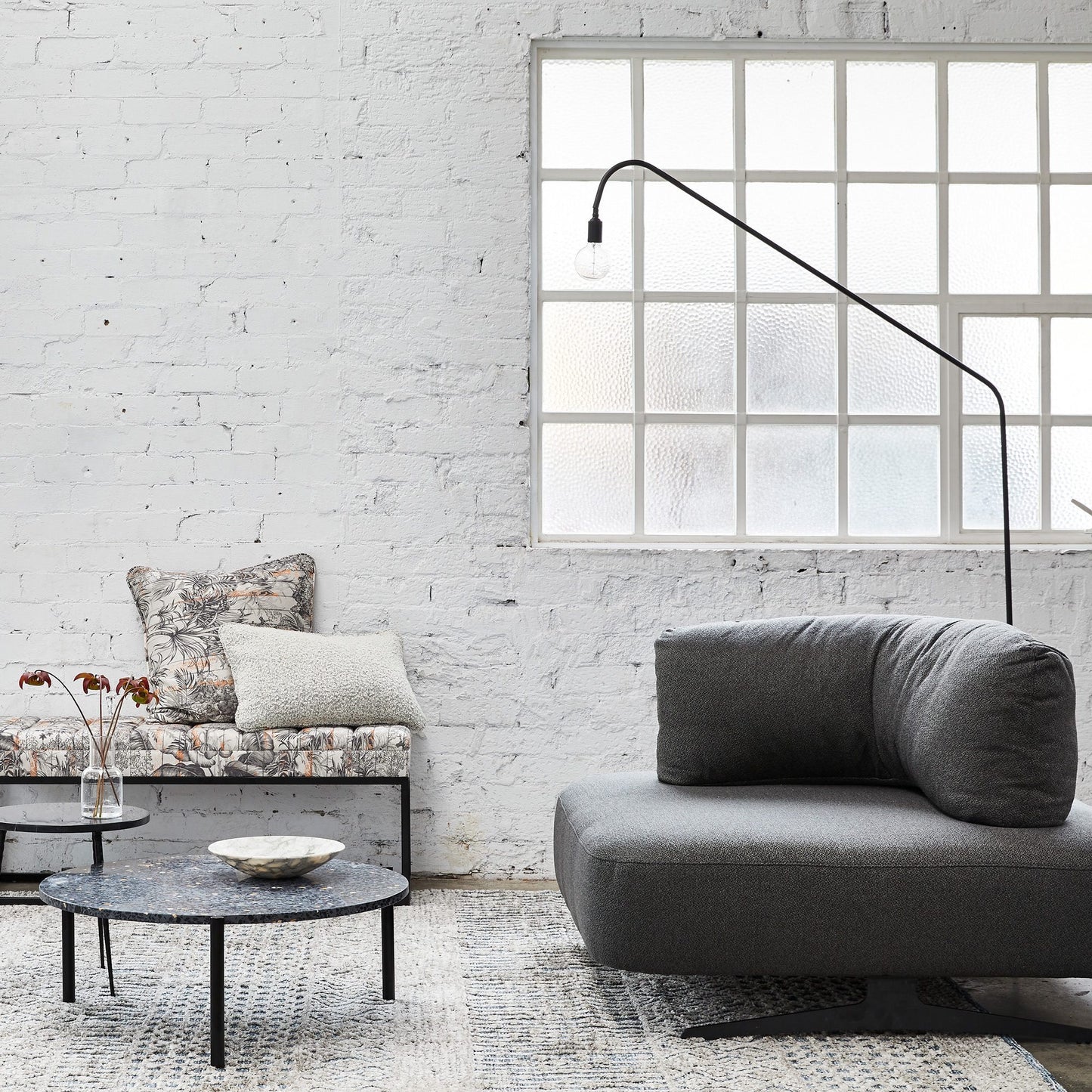 MILAN COFFEE TABLE LARGE – GREY TERAZZO