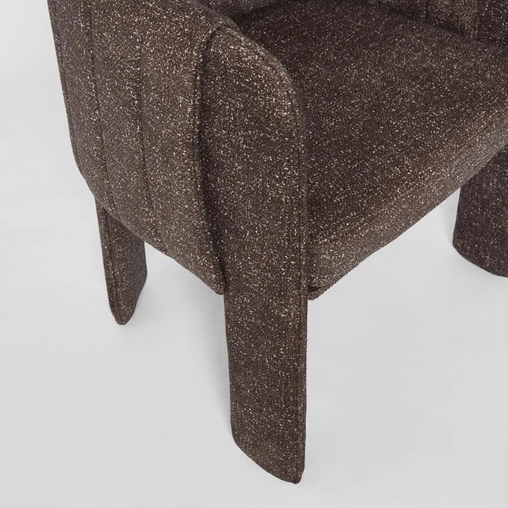 CLARA DINING CHAIR WITH ARMS COCOA