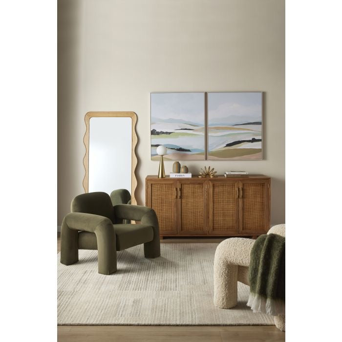 MIA ARMCHAIR VELVET GREEN 90.5X81X75CM