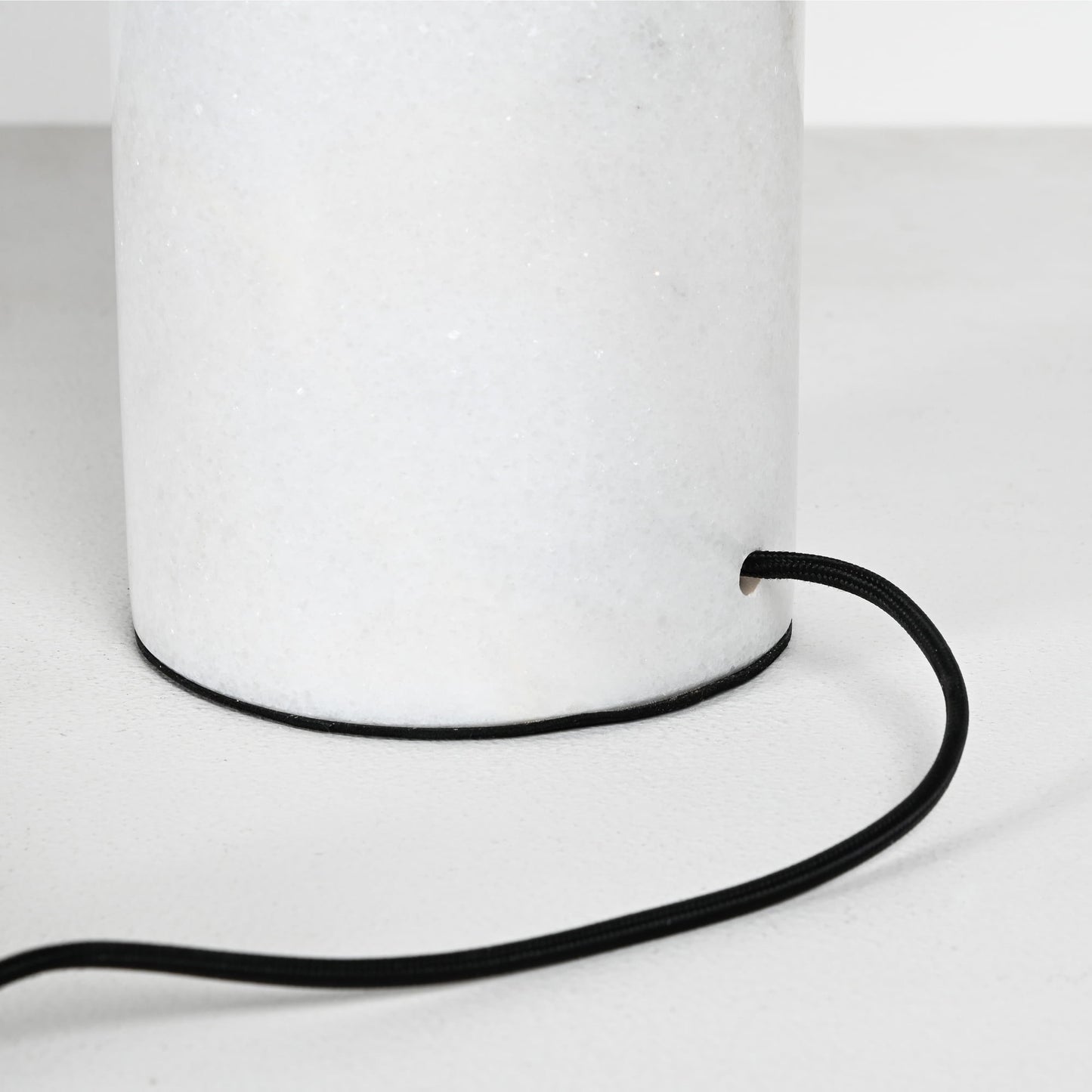 MILA TABLE LAMP – WHITE MARBLE – WHITE SHADE