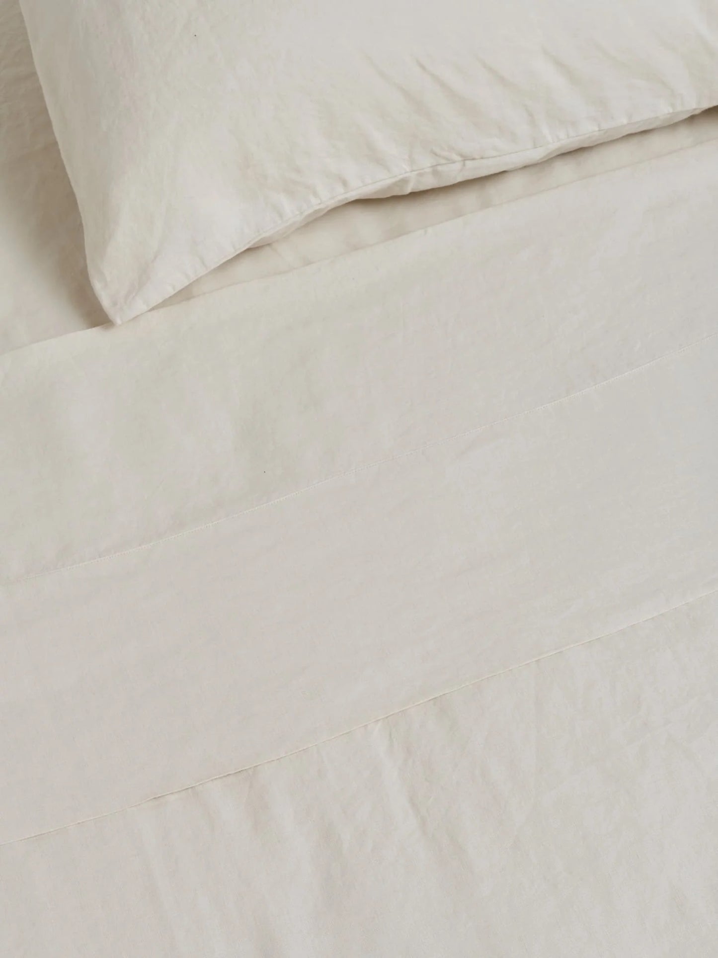 100% Pure French Linen Duvet Cover in Cream - King