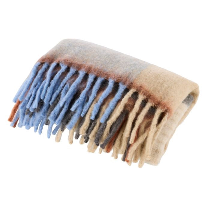 JADEN WOVEN BRUSHED THROW MULTI-COLOURED 130X180X1CM