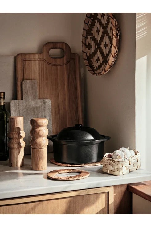 BROSTE Salt/Pepper Grinder Edgar Three Ring - Natural