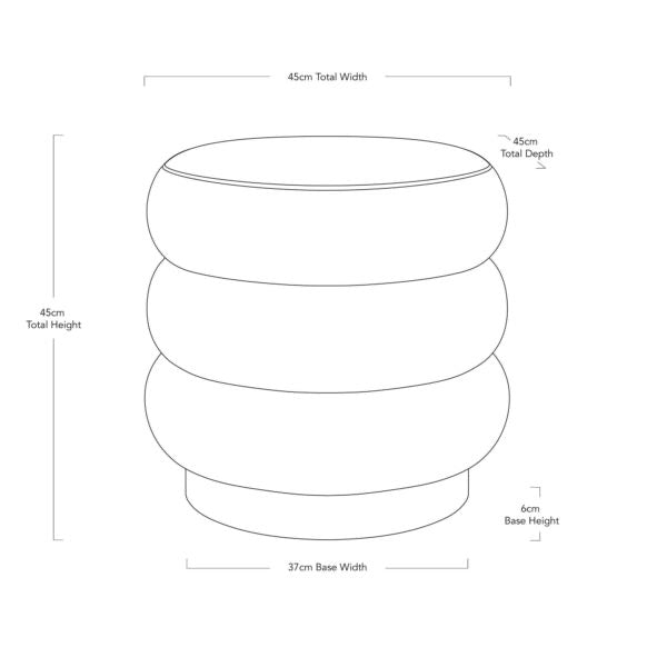 MIMI OTTOMAN – IVORY BOUCLE