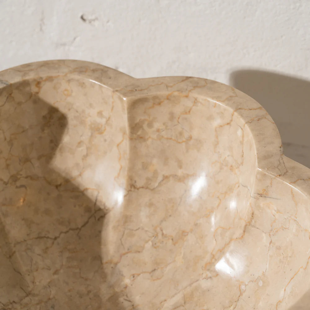 Seren Travertine Petal Basin