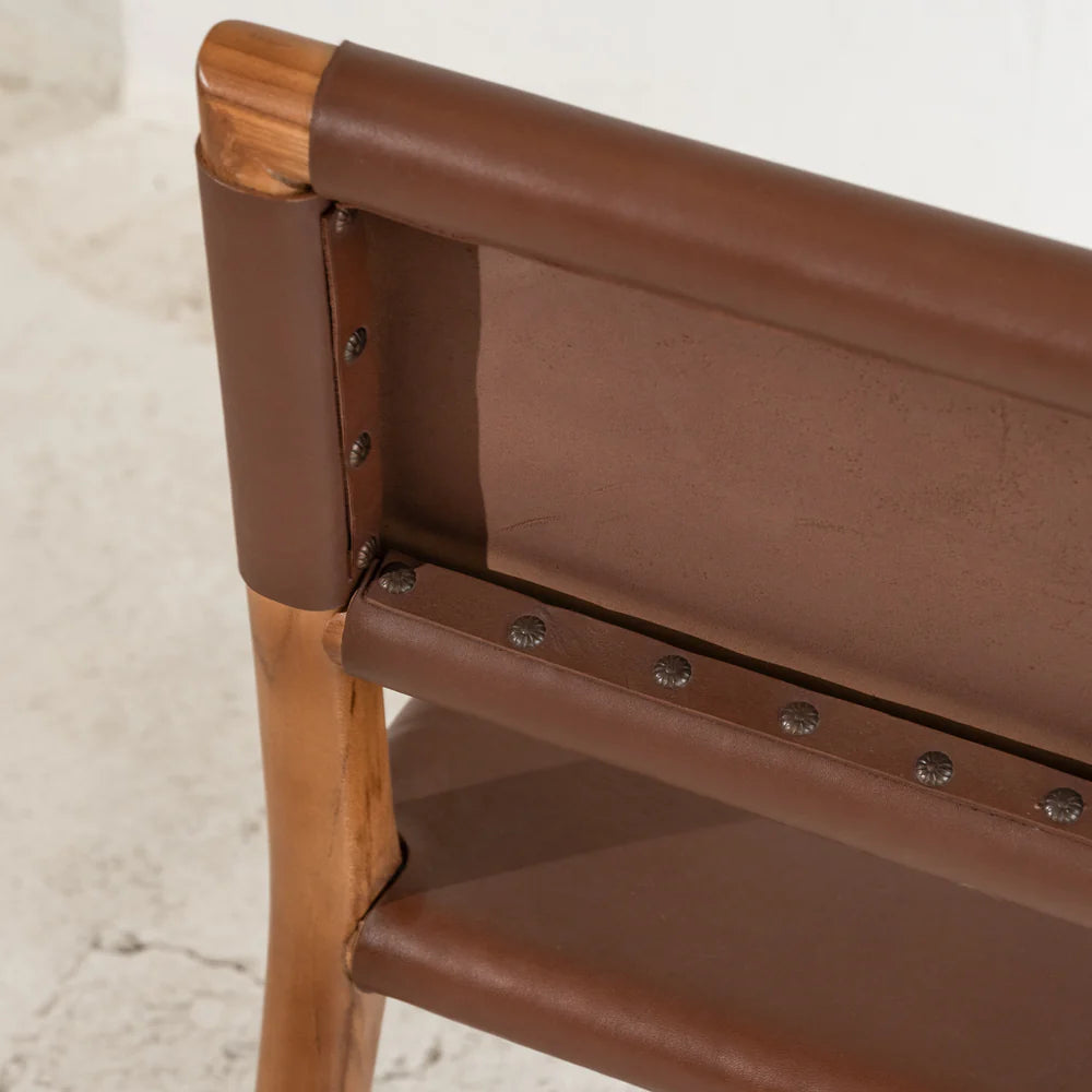 Soren Leather Dining Chair - Chocolate