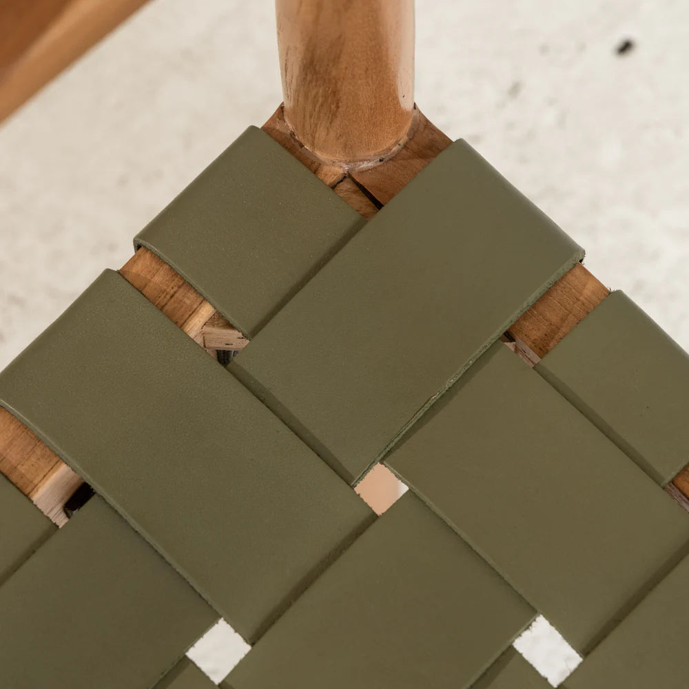 VIVICA DINING CHAIR - OLIVE LEATHER