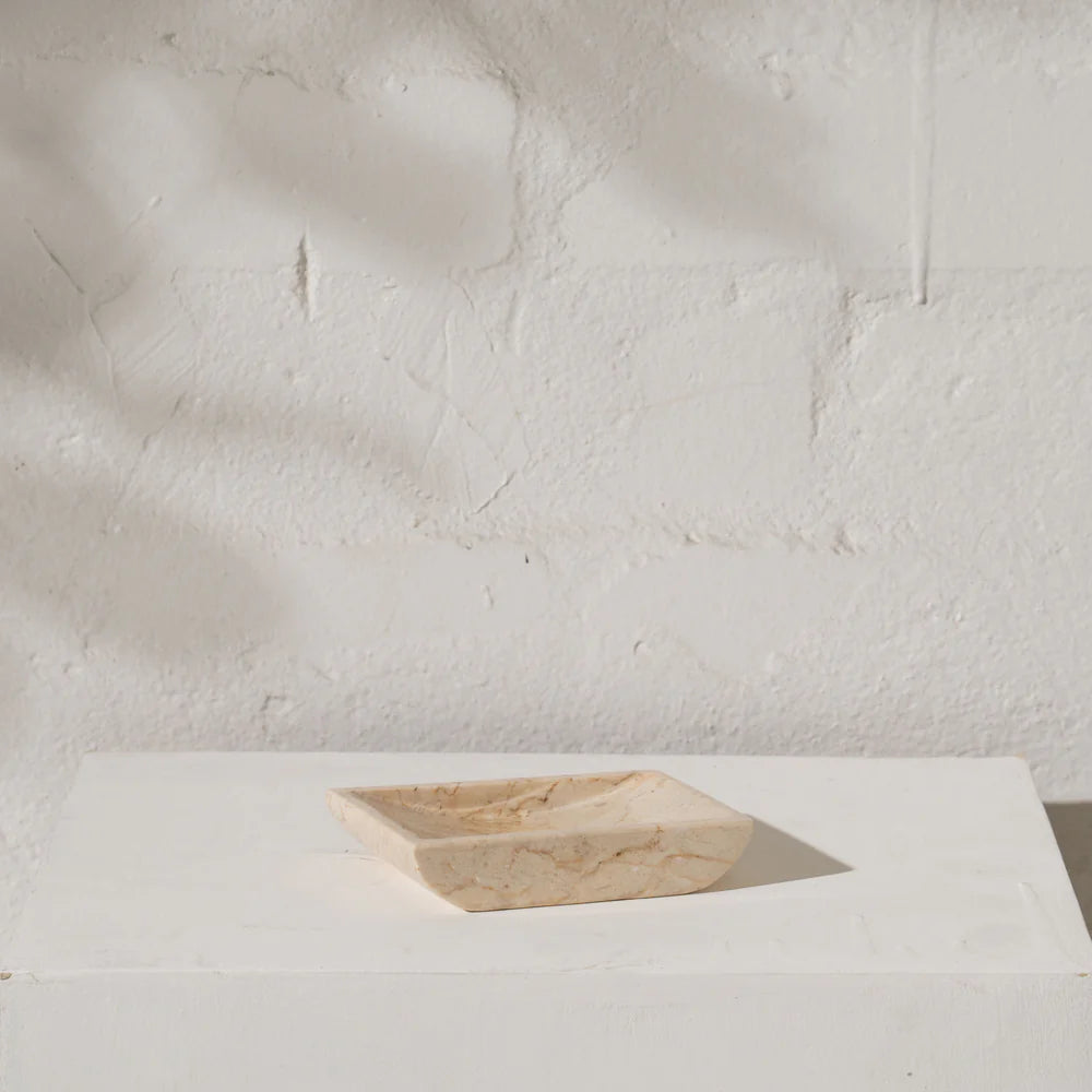 ATTIE TRAVERTINE SOAP DISH