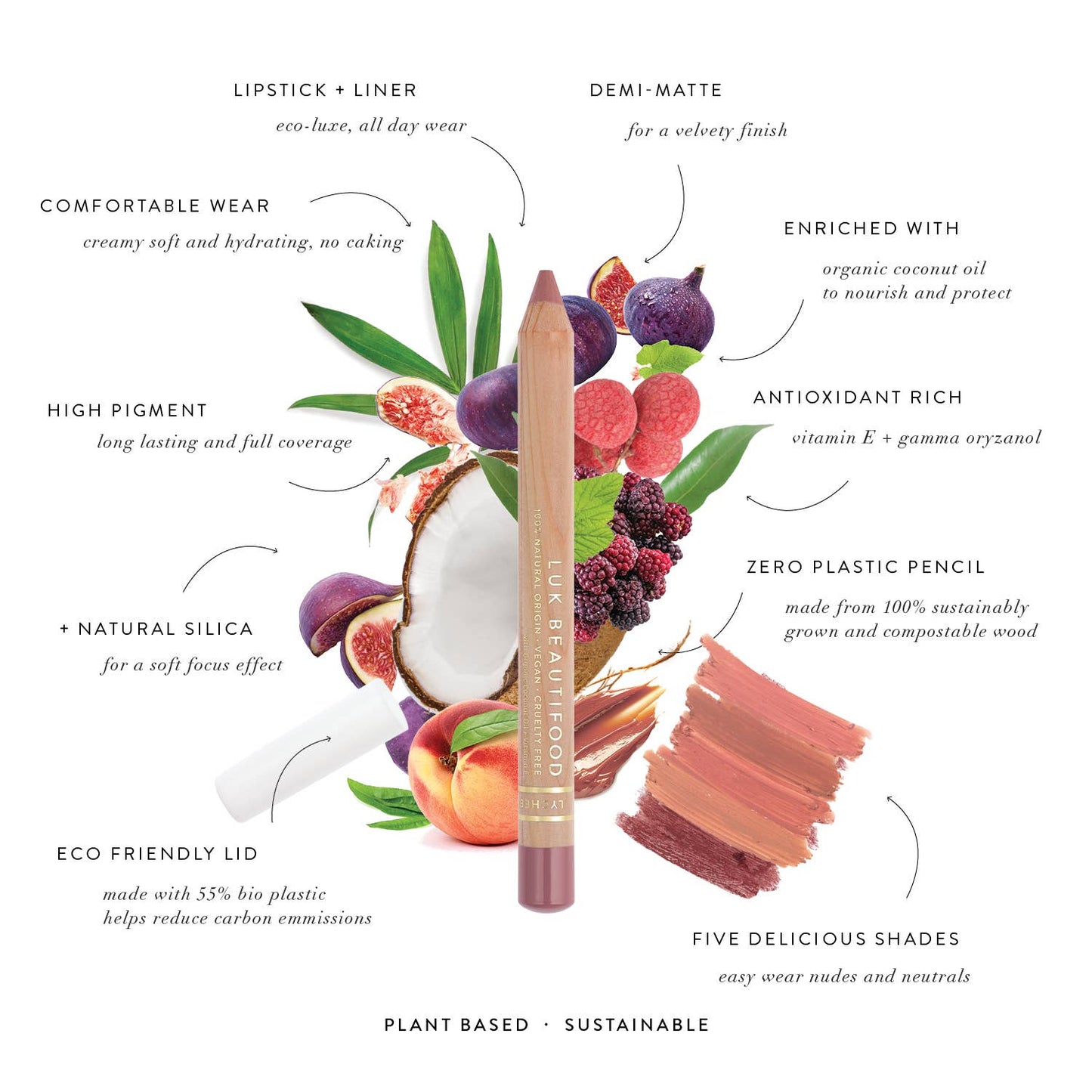 Eco-Luxe Lipstick Crayon -  Honey Peach