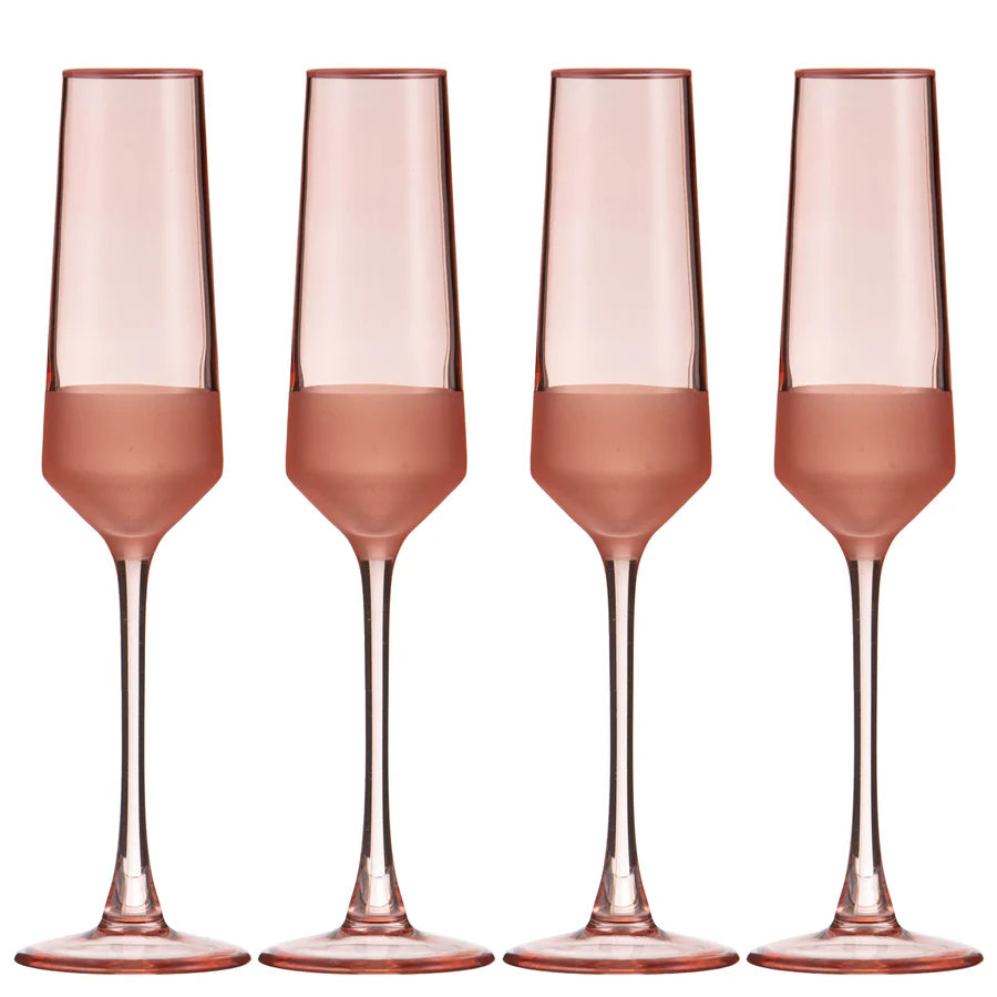 Panama Coral 4pk Champagne Glass