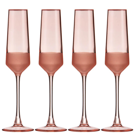 Panama Coral 4pk Champagne Glass