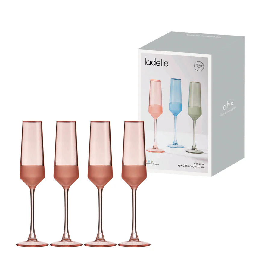Panama Coral 4pk Champagne Glass