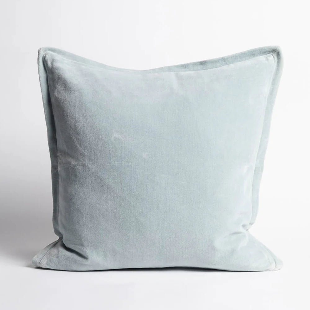 Evelyn Velvet Cushion - Sky - 50x50cm