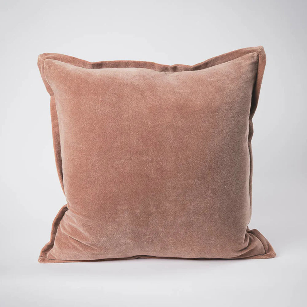 Evelyn Velvet Cushion - Clay - 50x50cm