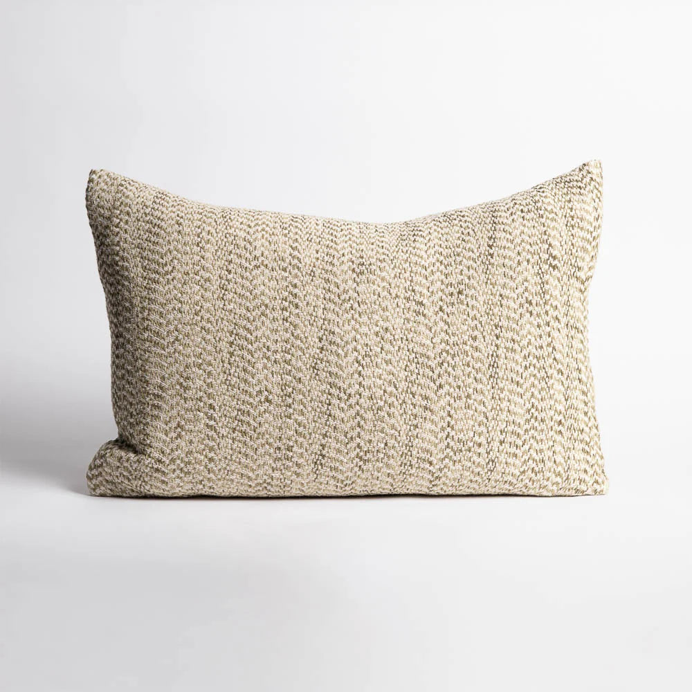 Midori Cushion - Natural and Olive - 40x60cm