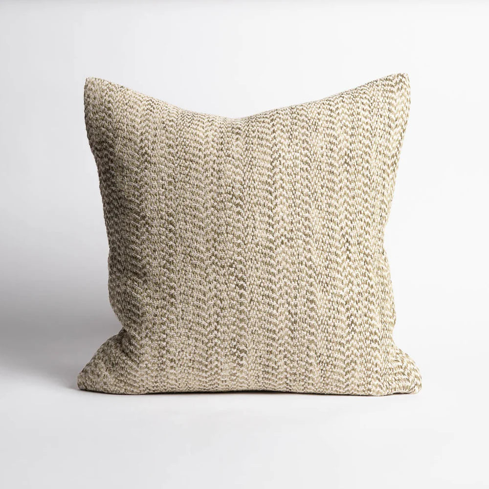 Midori Cushion - Natural and Olive - 60x60cm