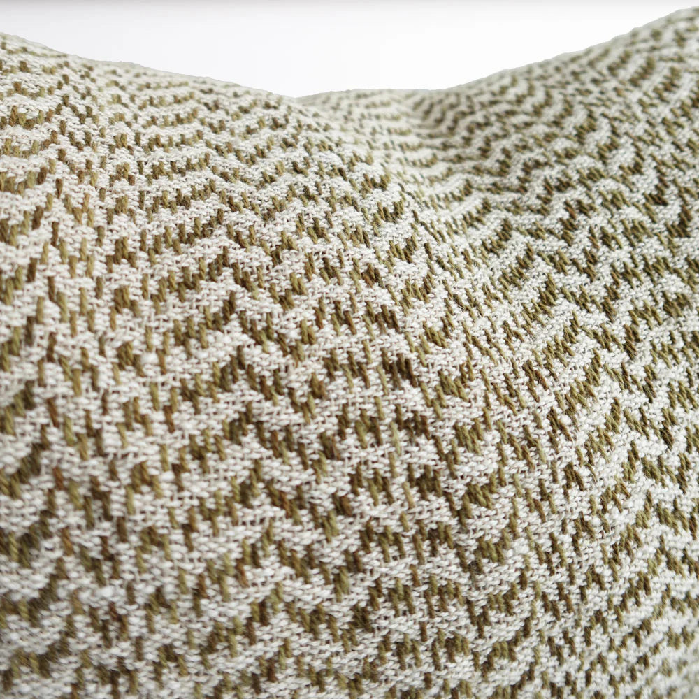 Midori Cushion - Natural and Olive - 60x60cm