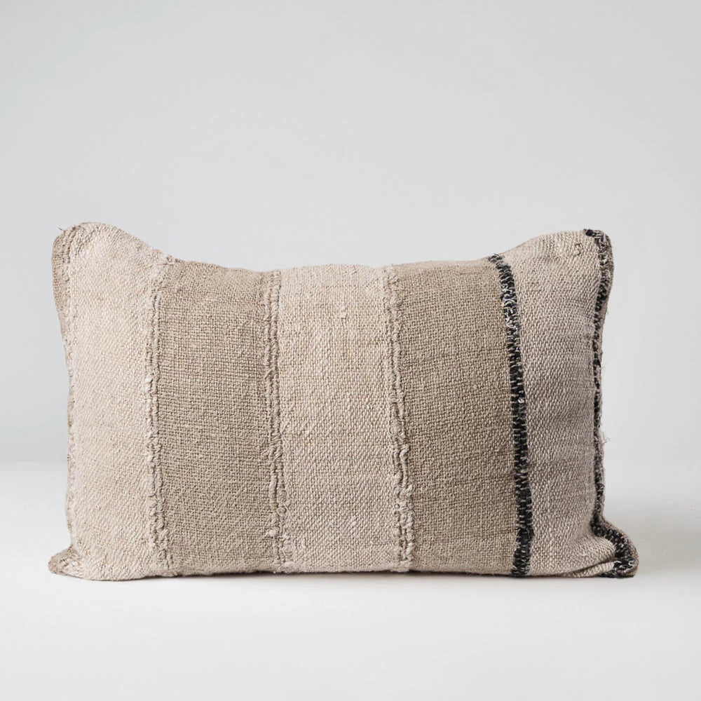Retreat Cushion - Natural/Ivory/Black  Stripe - 40x60cm