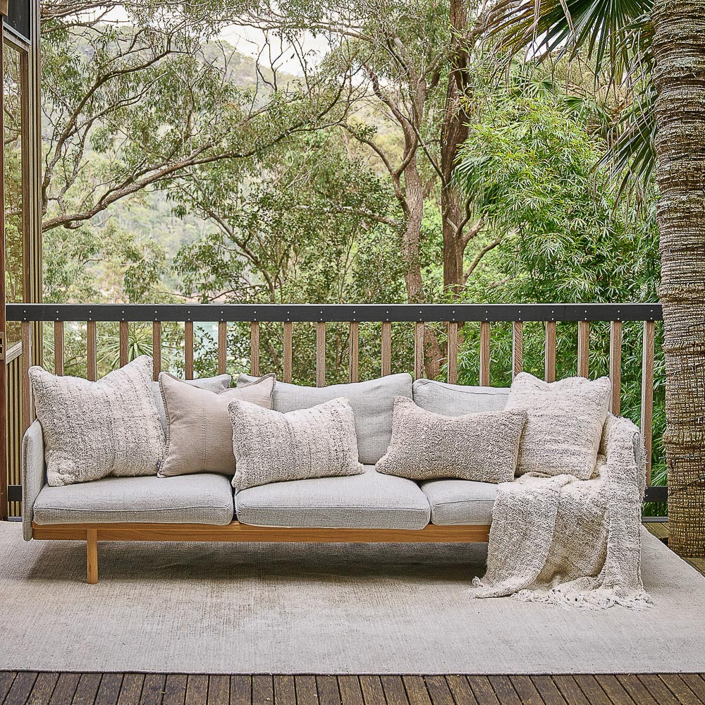 Wabi Throw 100% Recycled Linen - cream