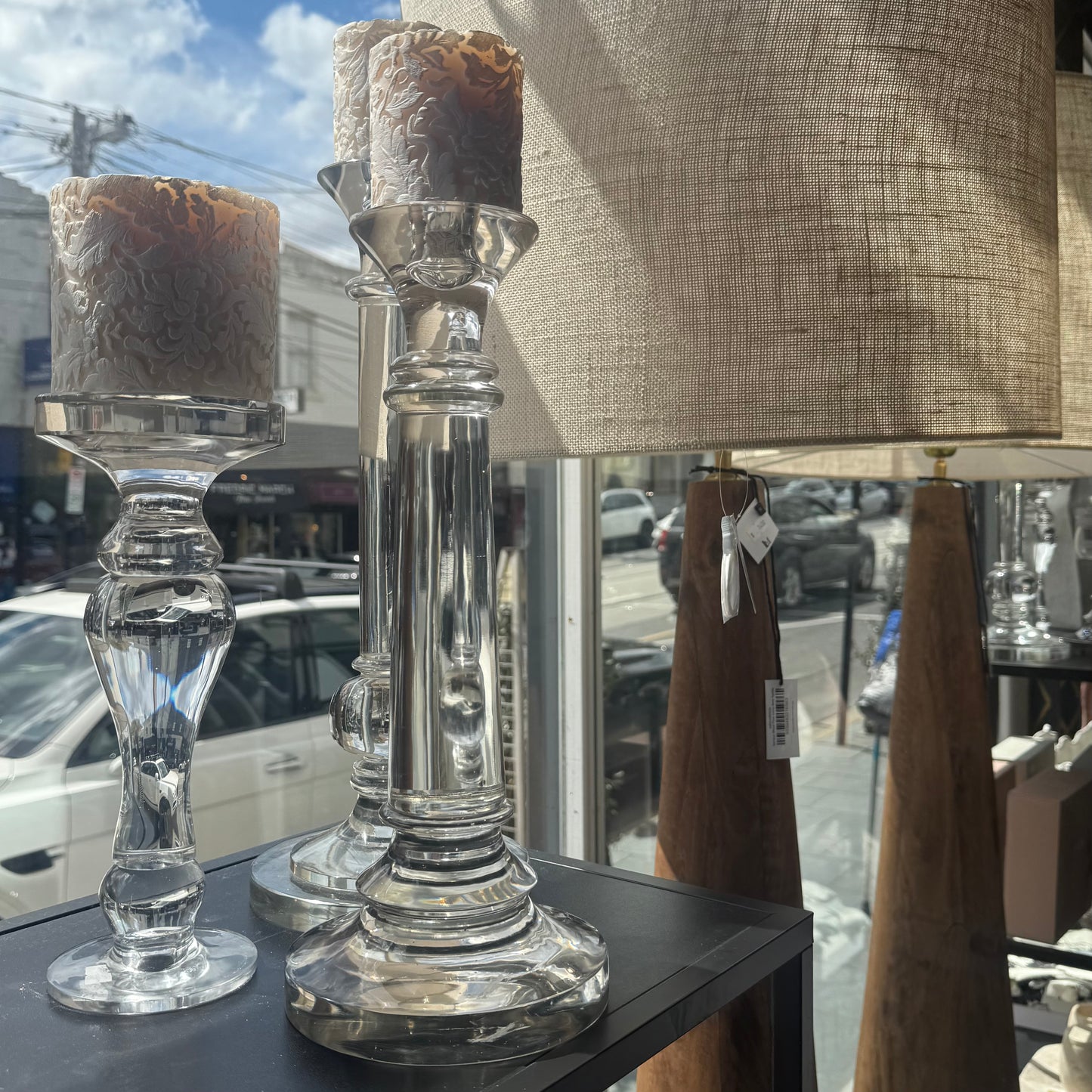 crystal Candlestick - large