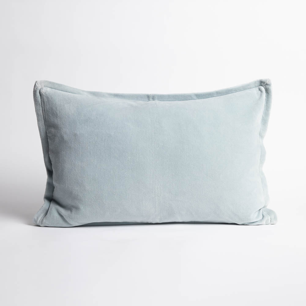Evelyn Velvet Cushion - Sky - 40x60cm