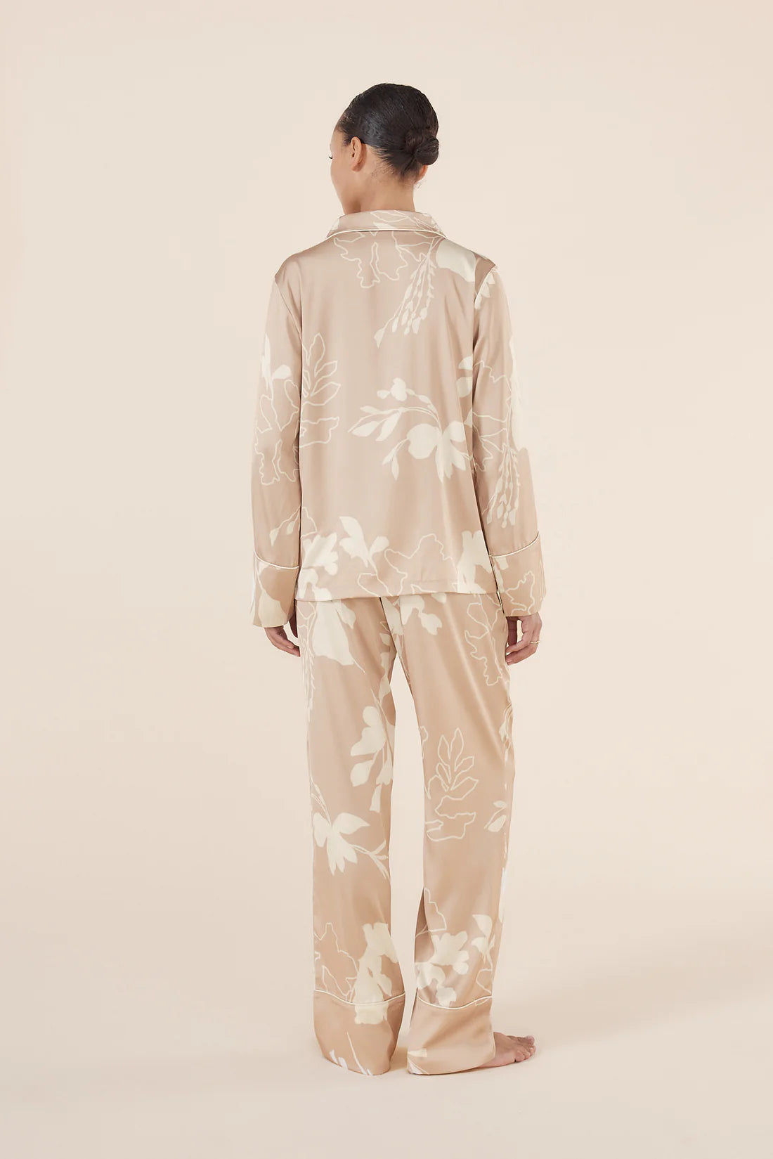 Elina Botanical Silky Satin PJ set