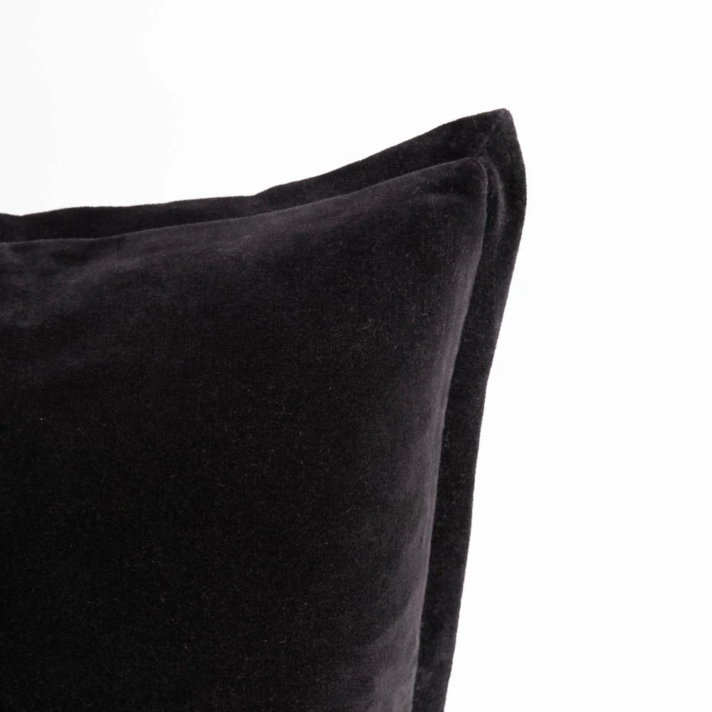 Evelyn Velvet Cushion - Black - 50x50cm