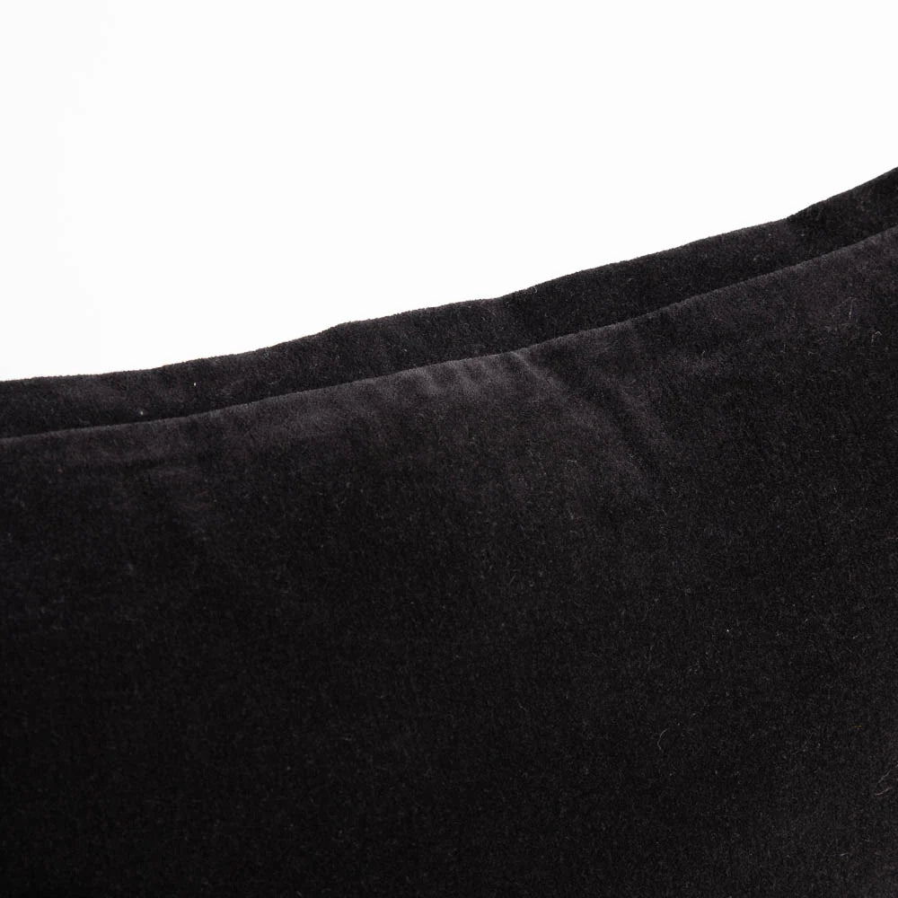 Evelyn Velvet Cushion - Black - 50x50cm