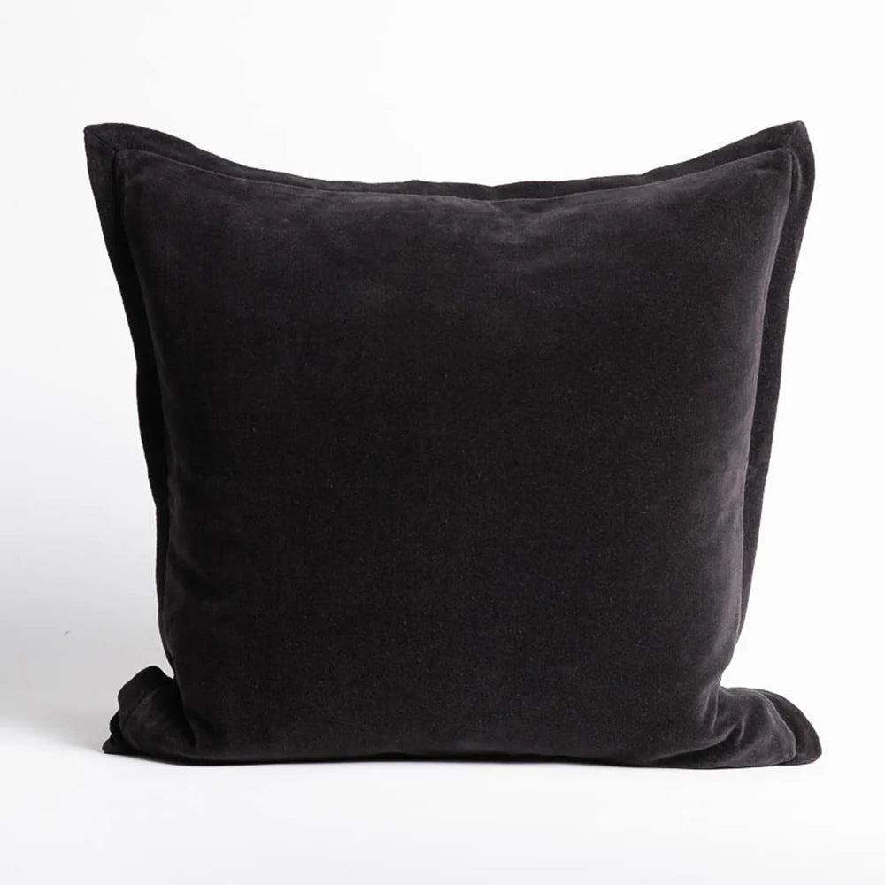 Evelyn Velvet Cushion - Black - 50x50cm