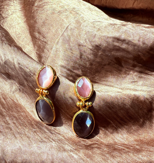 SADIE DOUBLE DROP EARRINGS - GOLD PLATED