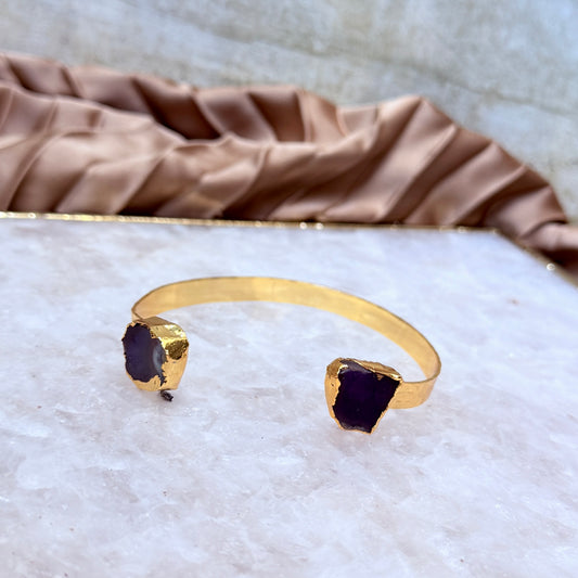 STONE BRACELET - GOLD PLATED