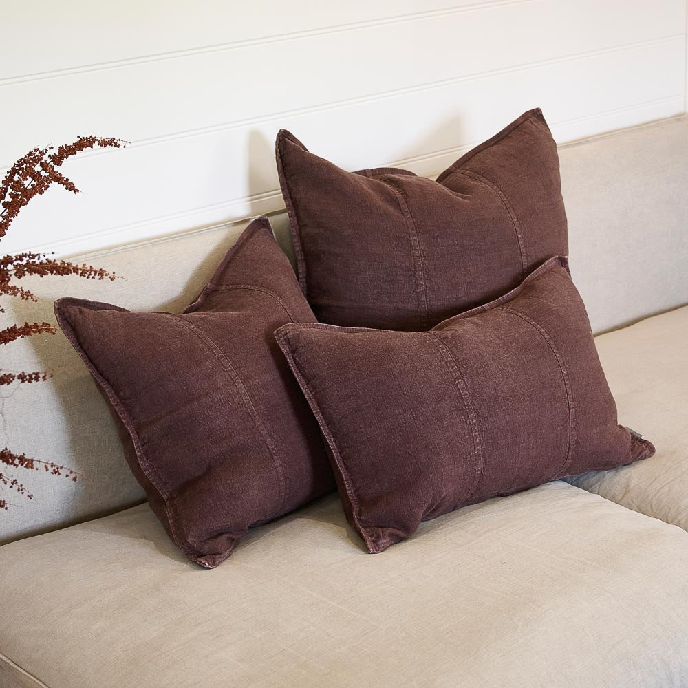 Luca® Linen Cushion 50x50 - Chocolate