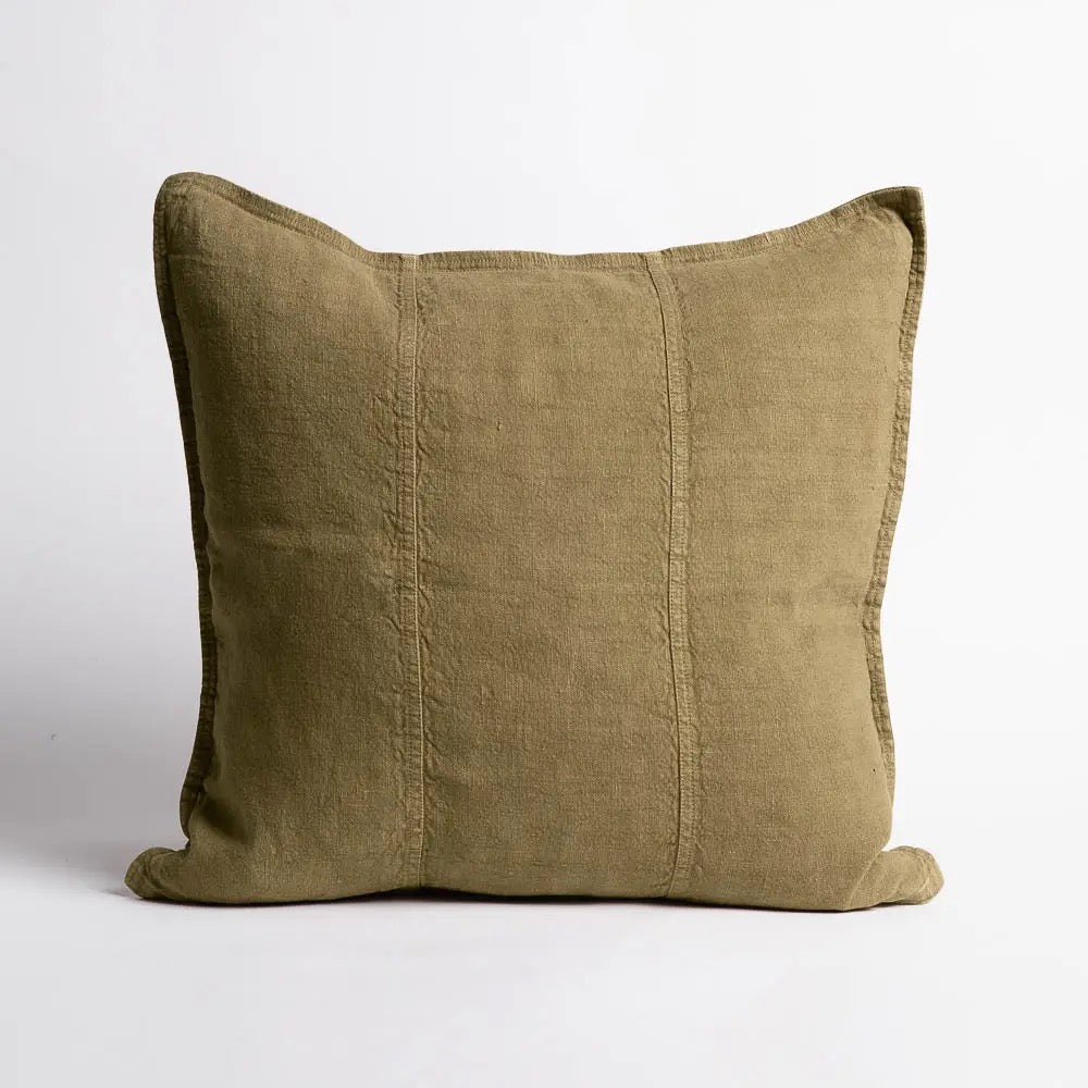 Luca® Linen Cushion - Olive - 50x50cm