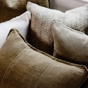 Luca® Linen Cushion - Olive - 40x60cm