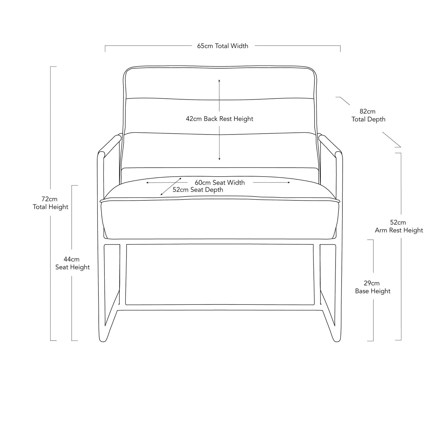 CUBICA CHAIR – CHARCOAL – GUN BLACK FRAME