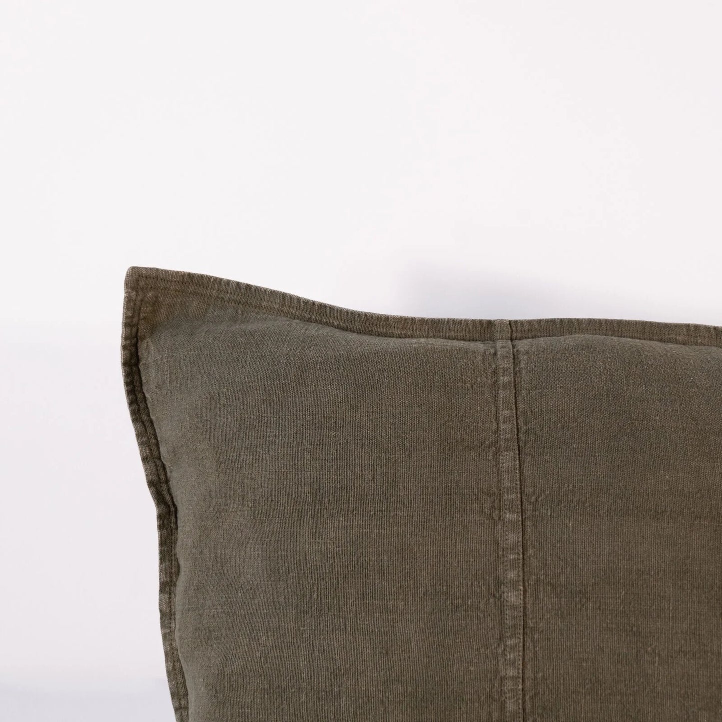 Luca Linen Cushion 50x50cm - Moss Green