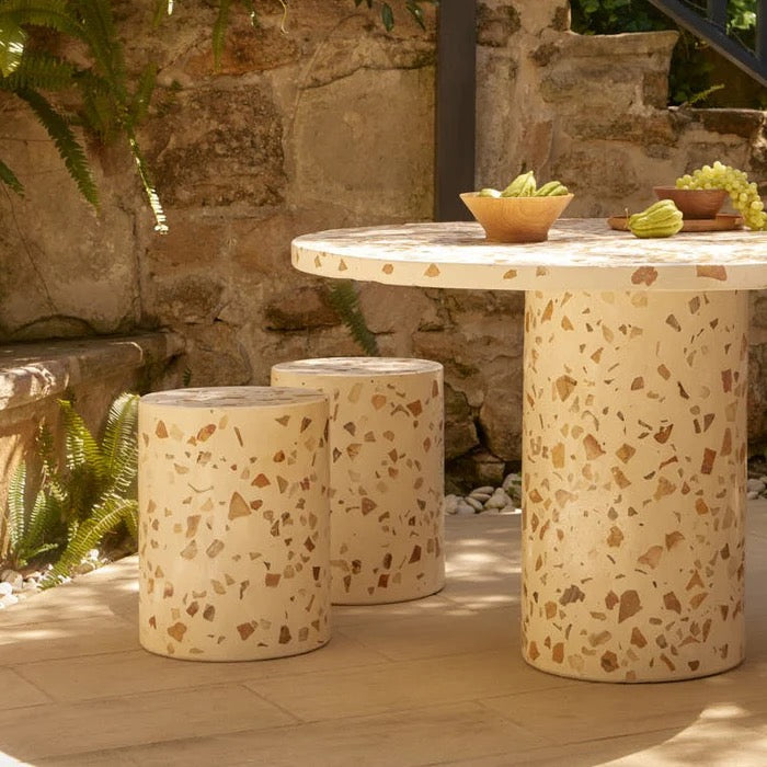 ILLIA TERRAZZO STOOL - Stone