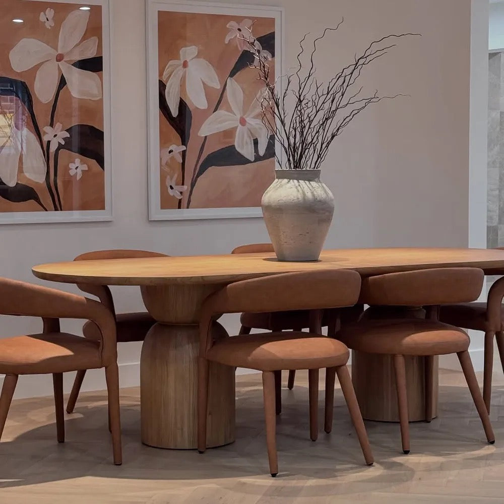 NOLAN DINING CHAIR TAN PU