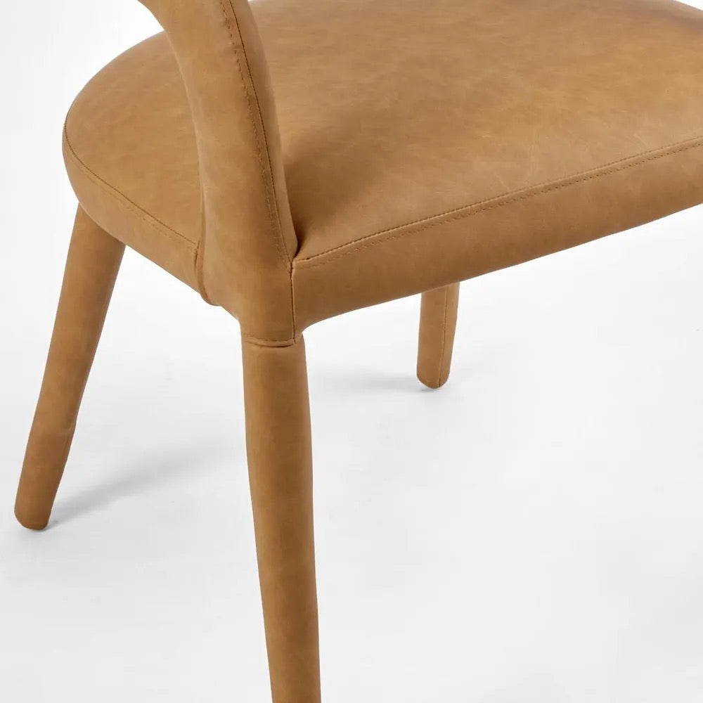 NOLAN DINING CHAIR TAN PU