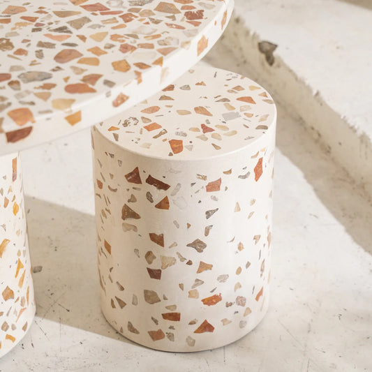 ILLIA TERRAZZO STOOL - Stone