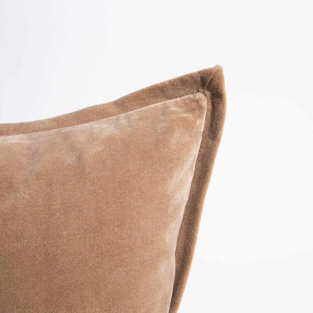 Evelyn Velvet Cushion 50x50cm - Natural