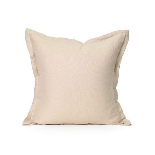 ELEMENTS LINEN CUSHION – OATMEAL – 55 X 55 – FEATHER FILL