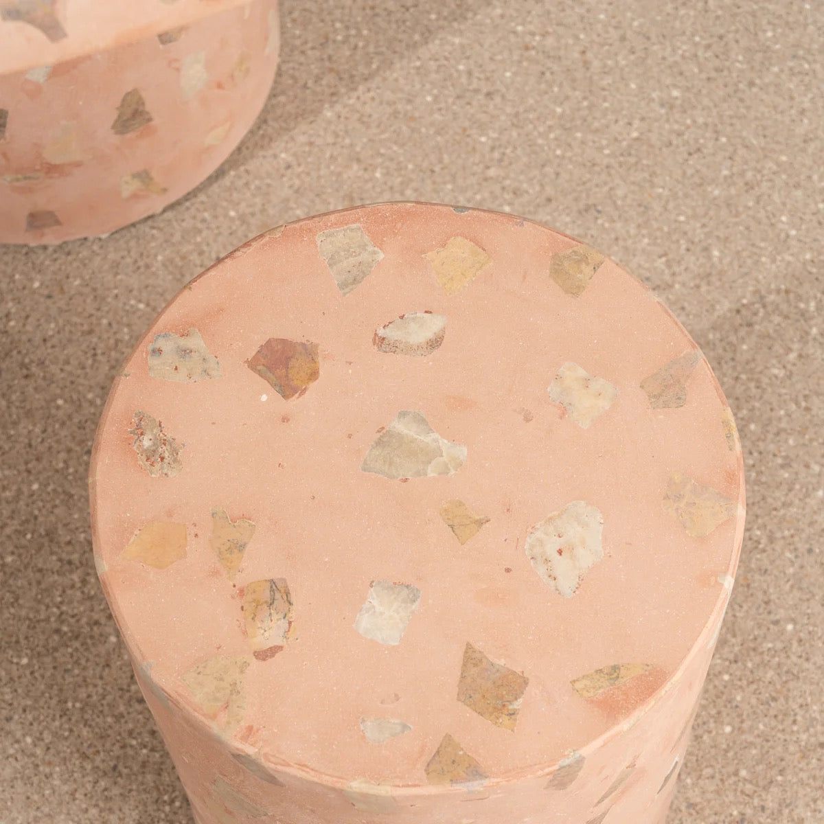 ILLIA TERRAZZO STOOL - TERRAROSA
