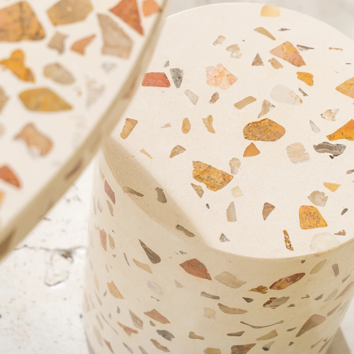 ILLIA TERRAZZO STOOL - Stone