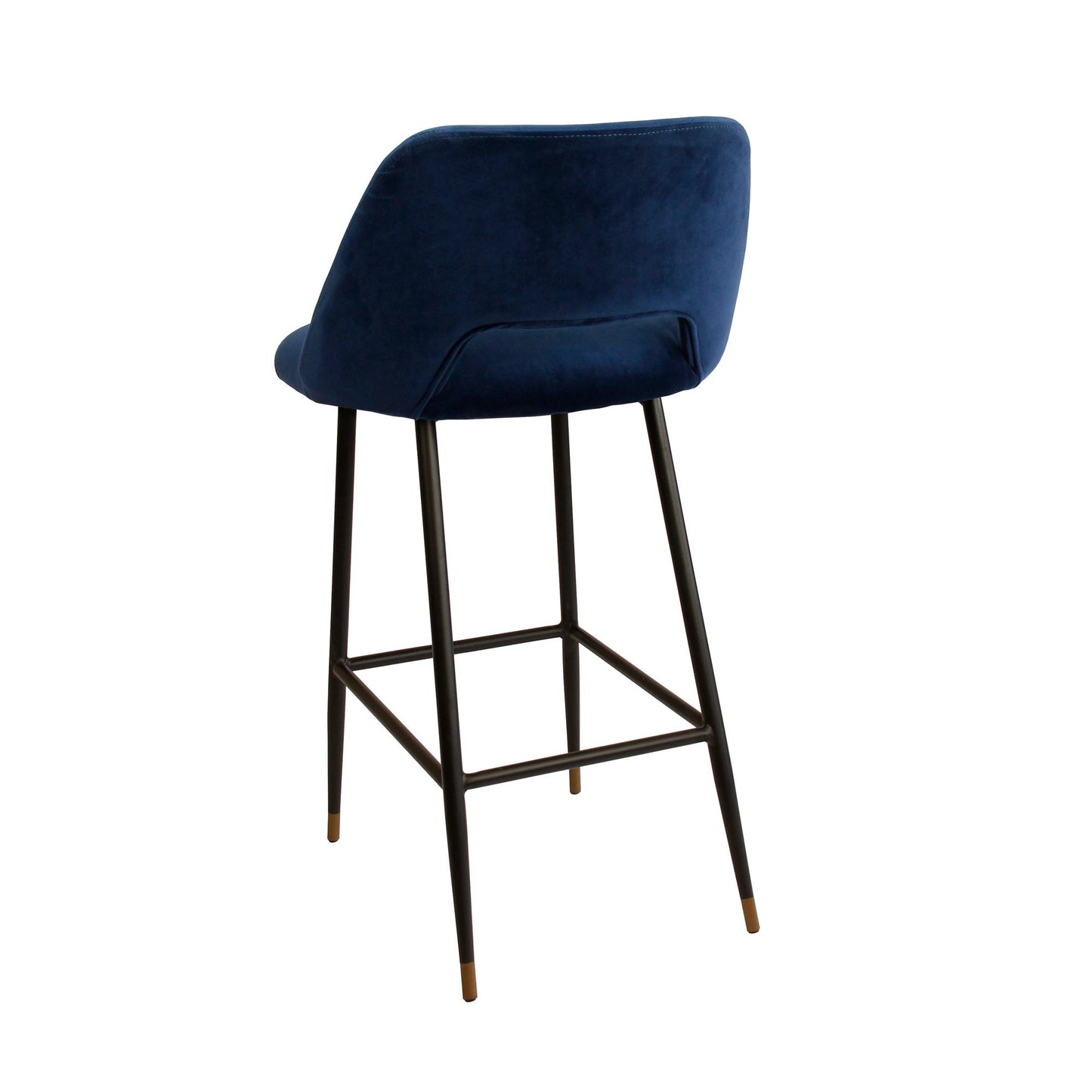 MILAN VELVET BAR STOOL – NAVY