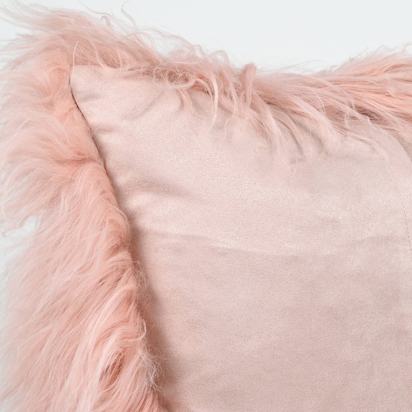 TIBETAN FUR LUMBAR CUSHION – PINK